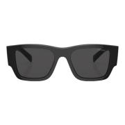 Donkergrijze Lens Zonnebril Prada , Black , Heren