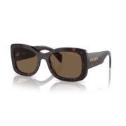 Schildpad Zonnebril Prada , Brown , Dames