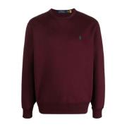 Bordeauxrode Fleece Sweatshirt met Geborduurd Logo Ralph Lauren , Red ...