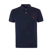 007 Newport Navy Korte Mouw Gebreide Polo Ralph Lauren , Blue , Heren