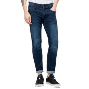 Donkerblauwe Hyperflex Slim Fit Jeans Replay , Blue , Heren