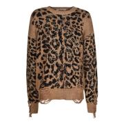 Trui met ronde hals Roberto Cavalli , Brown , Dames