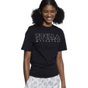 Zwart Logo Print T-Shirt Stella McCartney , Black , Dames