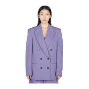 Oversized Dubbel Breasted Jas Stella McCartney , Purple , Dames