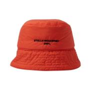 Gewatteerde Logo Bucket Hat Stella McCartney , Orange , Dames