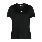 Zwarte T-shirts Polos voor vrouwen Aw23 Stella McCartney , Black , Dam...