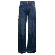 Vintage Cargo Flare Jeans Stella McCartney , Blue , Dames