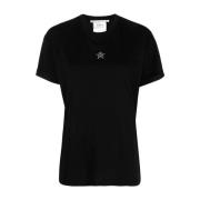 Geborduurde Mini Ster Katoenen T-shirt Stella McCartney , Black , Dame...