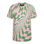 Bedrukt Katoenen T-Shirt Stella McCartney , Green , Dames
