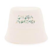 Bucket Hat met Bloemenlogo Stella McCartney , White , Dames