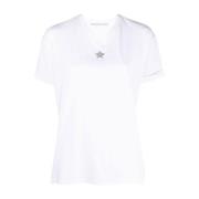 Donna Katoenen Wit T-shirt met Ster Juweel Applicatie Stella McCartney...