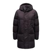 Donkerrode Gerecyclede Nylon Dons Parka Stone Island , Purple , Heren