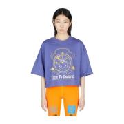 Geknipt T-shirt met klokprint The North Face , Purple , Dames