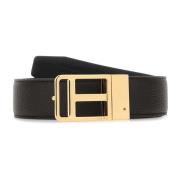 Zwarte leren Riem Tom Ford , Black , Heren