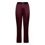 Bordeaux Zijden Broek Tom Ford , Red , Heren