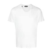 Witte T-shirts Polos voor Heren Tom Ford , White , Heren