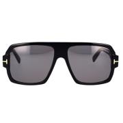Klassieke vierkante zonnebril Tom Ford , Black , Unisex