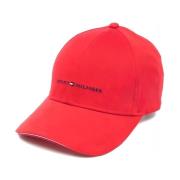 Rode Katoenen Corporate Cap Tommy Hilfiger , Red , Heren