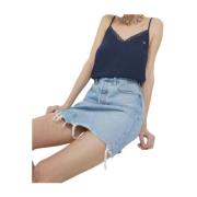 Top Tjw Essential Lace Tommy Jeans Tommy Hilfiger , Blue , Dames