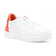 Vrouwelijke sneaker met pop Tommy Hilfiger , White , Dames