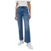Flared Jeans met Hoge Taille Tommy Hilfiger , Blue , Dames