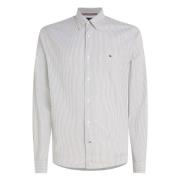Witte overhemden met lange mouwen Tommy Hilfiger , White , Heren