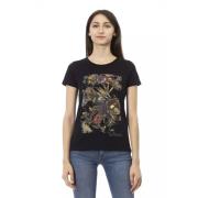 Action Zwart Katoenen T-Shirt Trussardi , Black , Dames