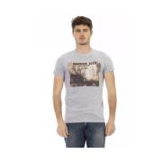 Action Grijs Katoenen T-Shirt met Voorprint Trussardi , Gray , Dames