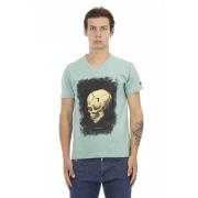 Action Groen V-Hals T-Shirt Trussardi , Green , Heren