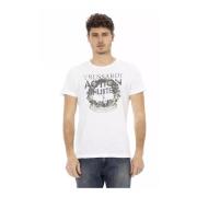 Stijlvol Wit Katoenen T-Shirt Trussardi , White , Heren