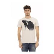 Beige Katoenen T-Shirt voor Heren Trussardi , Beige , Heren