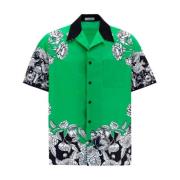 Bloemenprint overhemd Valentino , Green , Heren