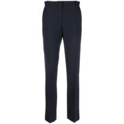 Blauwe Wollen Zijden Tailored Broek Valentino , Blue , Dames