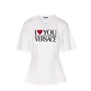 Witte T-shirts en Polos Versace , White , Dames