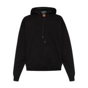 Katoenen hoodie Versace , Black , Heren