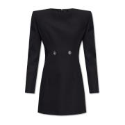 Jurk met schoudervullingen Versace , Black , Dames