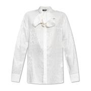Shirt met logo Versace , White , Dames