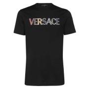 Katoenen T-Shirt Versace , Black , Heren