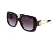 Gedurfde vierkante zonnebril met metalen armen Versace , Red , Unisex