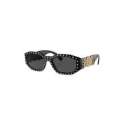 Zwarte zonnebril met originele accessoires Versace , Black , Unisex