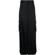 Wide Trousers Versace , Black , Dames