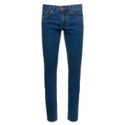 Slim-fit Jeans met Borduursel Versace , Blue , Heren