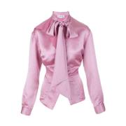 Elegante Sjaalkraag Blouse Victoria Beckham , Pink , Dames