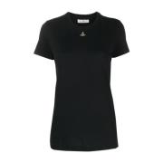 Orb Logo Katoenen T-Shirt Vivienne Westwood , Black , Dames