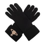 Handschoenen met logo Vivienne Westwood , Black , Dames