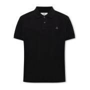 Polo shirt met logo Vivienne Westwood , Black , Heren