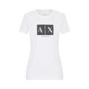 Klassiek T-shirt Armani Exchange , White , Dames