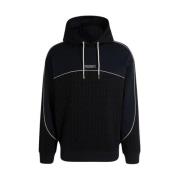 Logo Hoodie - Allover Print Armani Exchange , Blue , Heren