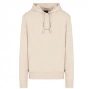 Gedrukte hoodie voor mannen en vrouwen Armani Exchange , Beige , Heren