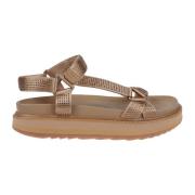 Nude Ugogastrass Platte Sandalen ASH , Beige , Dames